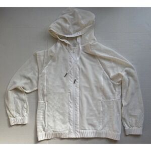 Lululemon Mesh On Mesh Women's White Jacket Zip Up Size 4